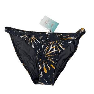 Andie Swim x Demi Moore The Tropez Bikini Bottoms Black Size Medium NEW with tag